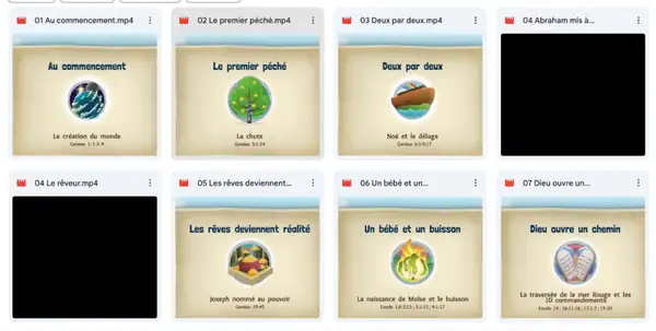Dessins animés - La Genèse et Moïse