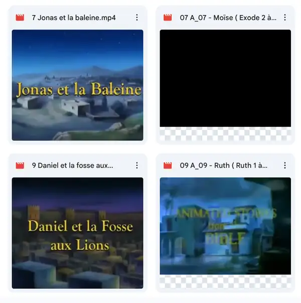 Films d'animation - Jonas, Daniel et Ruth