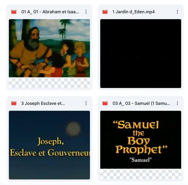 Films d'animation - Abraham, Joseph, Samuel